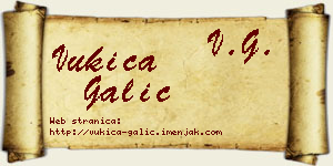 Vukica Galić vizit kartica